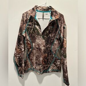 CABELA'S Women's Camo Half-Zip Long Sleeve Pullover Top Size M GUC